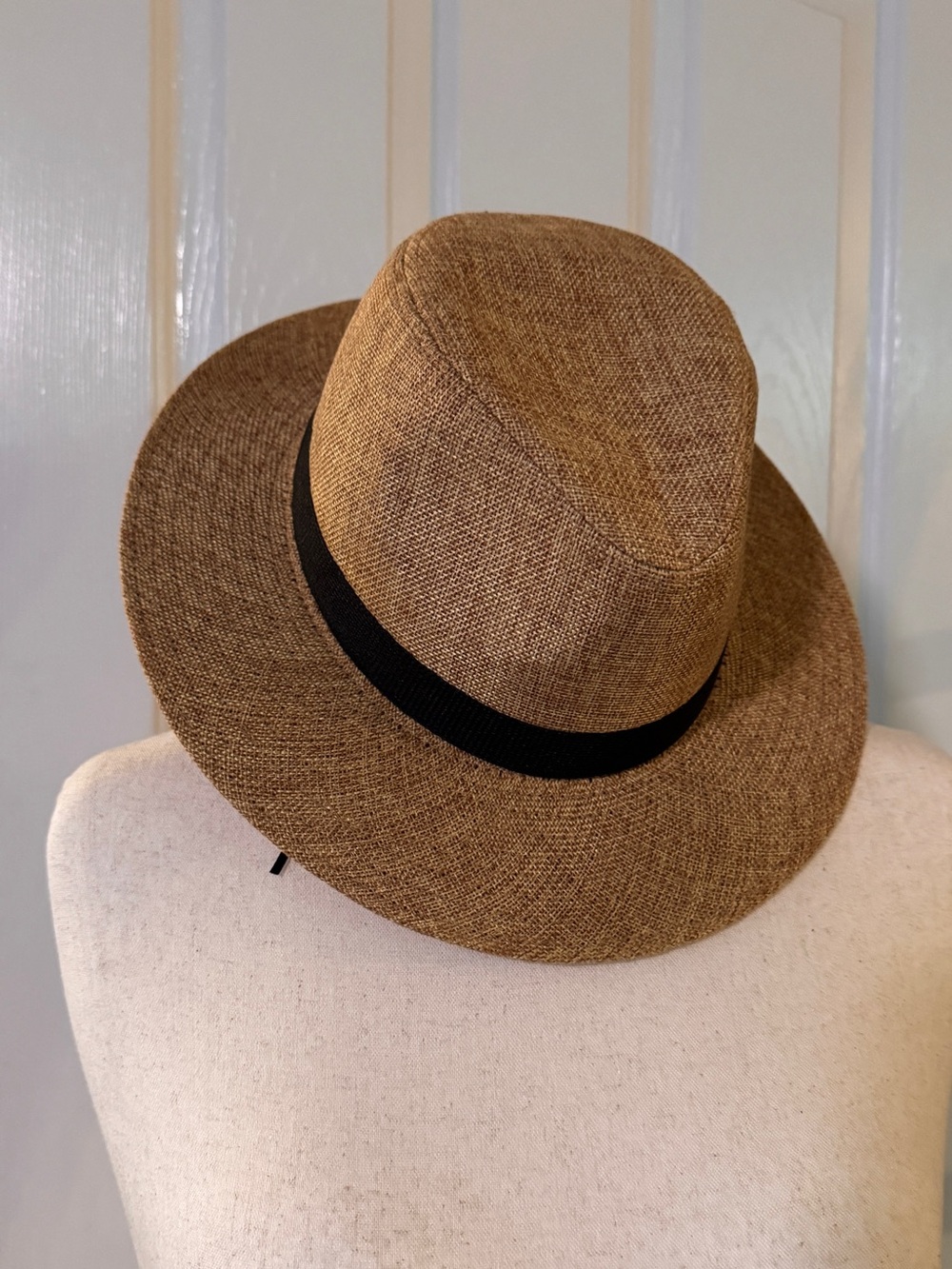 Classic Brown Fedora Hat with Black Band